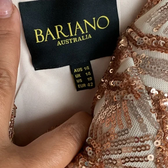 Sequins beige rose gold prom/special occasion dress - Picture 5 of 5